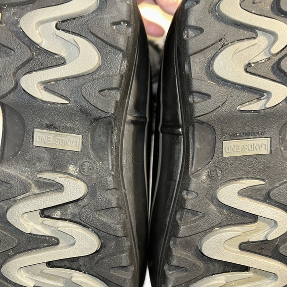 Lands End Womens Squall Boots,Size 9 1/2 B,Gray Black Mid Calf Bungee, 511644 - Picture 7 of 16